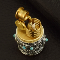 Laiton Vintage briquet Mini essence kérosène meule essence huile Unique allume-cigare réutilisable métal allumeur pour hommes