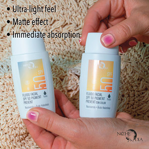 Tinted Pigment Prevention Facial Fluid Spf 50 50Ml Color-Correcting Sun Protection Serum With Coverage - Product Image 3