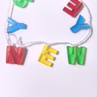 Décorations lumineuses LED et lettres en plastique très populaires pour les fêtes de Noël et du Nouvel An