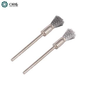 Brosses de polissage miniatures ORO montées sur stylo, tige de 2,35 mm, poils naturels, fil de laiton et d'acier pour outils rotatifs de polissage de bijoux et dentaire - Product Image 6