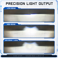 Projecteur de phare bi-LED laser OEM d'usine 2,5 pouces à double optique 6000K 12V 24V, faisceau haut et bas universel, lentille de retrofit