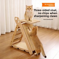 PETNORA Griffoir pour chat en sisal sans installation, pliable, résistant aux griffures et aux déchirures, pour Halloween et Noël