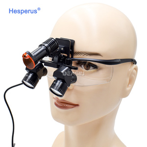 New Ergonomic Dental Loupes Adjustable 4x-6x Ergo Magnifier <strong>Binocular</strong> Loupe With 5W Light Wireless Electric Power Source With CE - Product Image 1