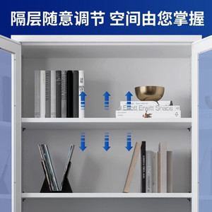 Filing Cabinet Metal Office Storage Cabinet Double Door 4 Layers With Lock Custom Made - Product Image 3