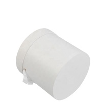 Coffret rond en carton blanc avec couvercle, 5 pièces, adapté pour Bouquet de fleurs, boîte-cadeau et coffret personnalisé