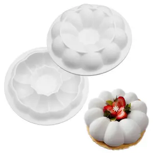 Hot Sale Baking Tools Silicone Cake Mold 6 Flower Shaped Mousse Doughnut Silicone Cake Mold For DIY