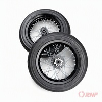 Kit de roues de conversion Supermoto à jantes larges avant et arrière, pneu semi-slick 90/90-12 pour moto tout-terrain Surron Light Bee, amélioration de marché secondaire
