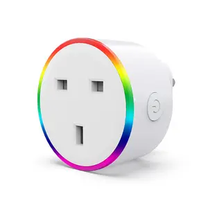 Outdoor Indoor Home Mini 10a Google Alexa Tuya App Eu Uk Europese Type Draadloze Slimme Plug Wifi-Aansluiting Met Stembediening