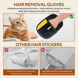 Plastic Pet Grooming Deshedding Glove Hair Removal and Cleaning for Cat <b>Beds</b> <b>Sofas</b> and Clothes Mat - Product Image 5
