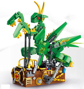 T2099-T2112 <b>Plastic</b> Mechanical Shark and Insect Model Series Construction Toy Children Birthday Gift - Product Image 1