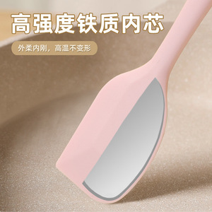 ไม้พายซิลิโคนทนความร้อน เกรดอาหาร สำหรับทำขนม สีโมรันดี - Product Image 1