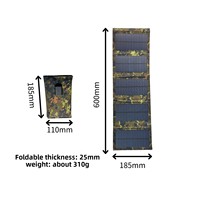 Sac de charge solaire pliable léger 60W monocristallin 10W6V5, étanche, pour le camping et les voyages en extérieur