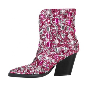 Sexy fetiche chicas Rosa cristal <span class=keywords><strong>Chelsea</strong></span> botas colores personalizados botines invierno 2023 botas tácticas - Product Image 6