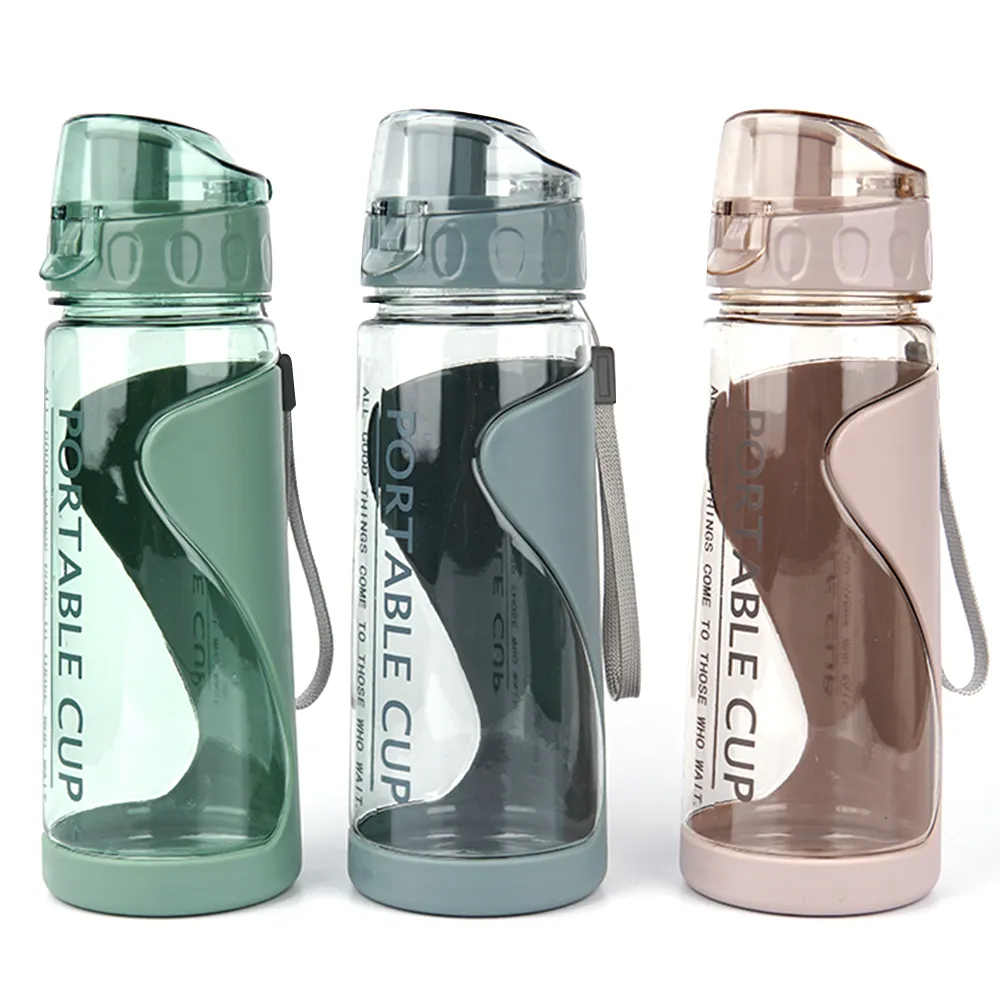 600ml Plastic Sports Water Bottle Cup Creative Portable Leak-proof Student Kids Bottle