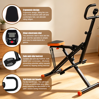 Appareil de Squat Pliable pour la Maison avec Écran LCD, Siège Réglable, Équipement de Fitness pour l'Entraînement du Bas du Corps