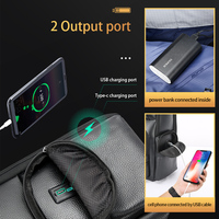 Sac à dos pour ordinateur portable BOPAI en cuir de luxe pour hommes, antivol, extensible, avec port USB pour la recharge en voyage, vente en gros OEM
