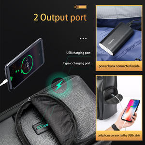 BOPAI vente en gros OEM hommes affaires 15.6 pochette <span class=keywords><strong>d</strong></span>'ordinateur en cuir PC luxe antivol extensible sac à dos USB voyage charge sac à dos - Product Image 2