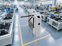 Torniquete Trípode Automático con Lector de Tarjetas RFID, Puerta de Control de Acceso de Acero Inoxidable para Gimnasio, Oficina, Fábrica