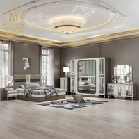 Ensemble de meubles de chambre à coucher de luxe pleine grandeur bonne qualité en bois chambre à coucher principale Style Simple coiffeuse table de chevet fonction stockage
