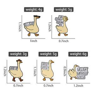 ฉันตัดสินอย่างรุนแรงว่าหมุดเคลือบสำหรับคุณมีไฟห่านโง่ๆแบบตลกๆมีประตูเก็บห่านเข็มกลัดติดปกคอเสื้อเครื่องประดับของขวัญสำหรับเพื่อนๆ - Product Image 6