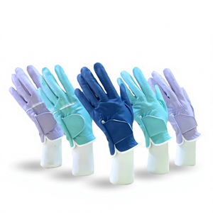 Guantes de Golf de Piel Cabretta, Transpirables, Antideslizantes, Diseño de Dedos Completos, Unisex, para Deportes, Uso con la Mano Izquierda, Cierre de Tirón, Color Personalizado - Product Image 1