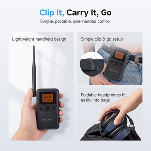 Handheld Portable Hi-Fi Silent audio quiet party disco Headphone system Digital Display BT Bass Boost For Yoga TA003P TA004S - Product Image 3