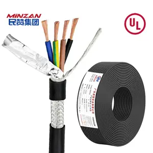 UL2464 RVVP 0.5mm 0.75mm 1mm 1.5mm 2.5mm 4mm 6mm flexible insulated 5 core Alarm Signal Control Shield Cable copper pvc cable