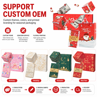 Boîte surprise de Noël, boîte à explosion d'argent créative, boîte cadeau en carton ondulé recyclé biodégradable, laminage mat en éponge
