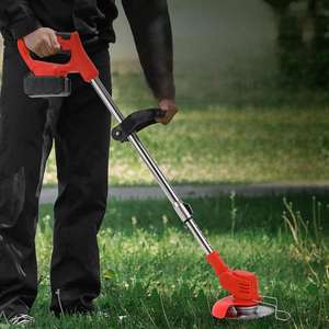 Tondeuse à <span class=keywords><strong>gazon</strong></span> sans fil à batterie lithium rechargeable pour usage domestique, idéale pour la tonte et le désherbage du jardin, tondeuse à <span class=keywords><strong>gazon</strong></span> électrique - Product Image 2