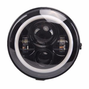 Nuevo <span class=keywords><strong>7</strong></span> pulgadas alto brillo Auto conversión motocicleta faro vehículo LED faros delanteros para coche todoterreno Wrangler - Product Image 5
