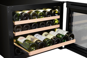Vitrine à vin porte ventilateur de température électronique vin français ventilateur personnalisé refroidissement 100 cave à vin argent acier inoxydable - Product Image 4