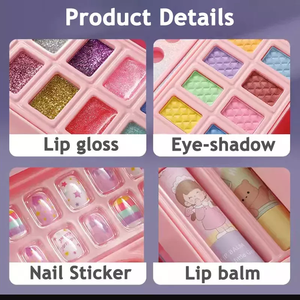 Beauty Cosmetic <strong>Makeup</strong> Gift <strong>Set</strong> for Girls <strong>Princess</strong> <strong>Makeup</strong> Box Kit Stage Performance Pretend Play Preschool Girls Make up Toys - Product Image 4