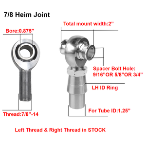 Robuste Chromoly Rod Embouts Roulements 3/4 Filetage Heim Joint Kits 5/8 7/8 1-1/4 - Product Image 2
