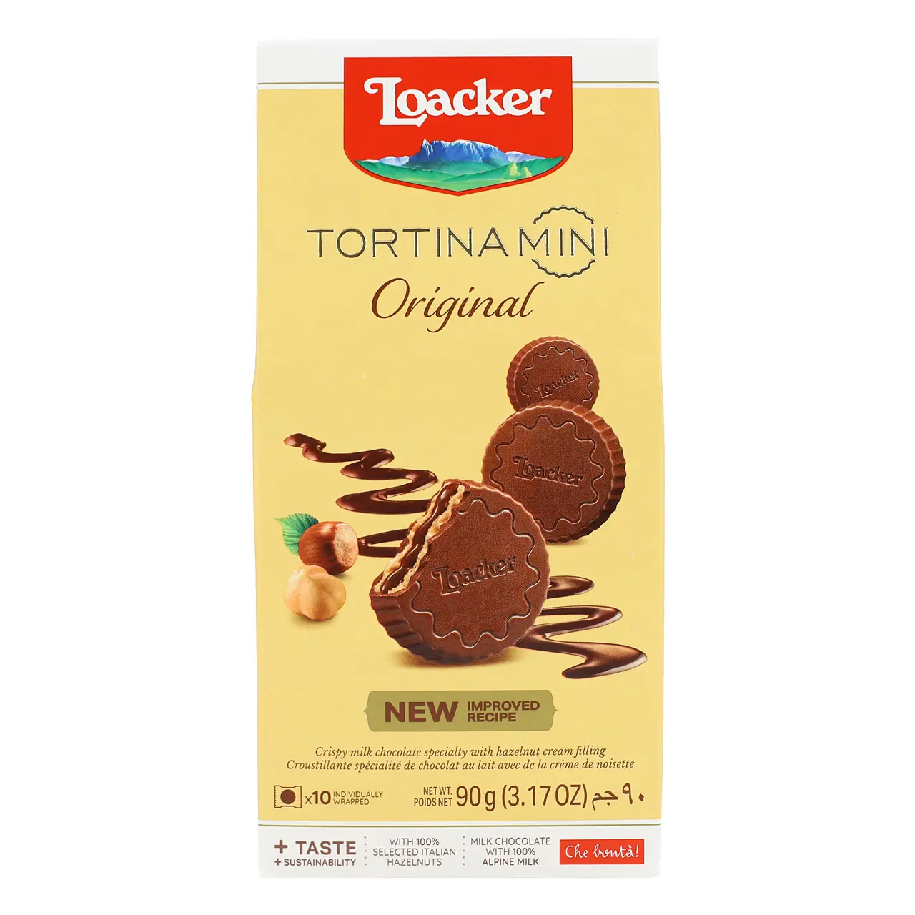 Premium Sweet Snack Loacker Tortina Mini - 90gx15 Original Flavor-Snack ideal para momentos en movimiento