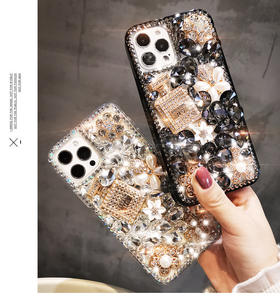 Fundas de teléfono de lujo con diamantes de imitación para iPhone 15 14 13 12 11 pro Max 8 7 Plus Samsung S24 S23 A34 A54 - Product Image 3