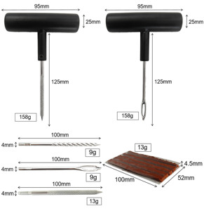 ערכת כלי תיקון צמיגים מפלדת פחמן עם ידית גדולה בצורת T של Toolon, 20+ חלקים, דגם אאודי A8, כוללת פלייר, סכינים ומברגים - Product Image 5