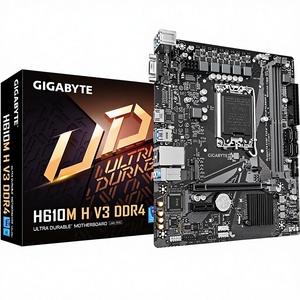 Carte mère <span class=keywords><strong>Gigabyte</strong></span> <span class=keywords><strong>H610M</strong></span> <span class=keywords><strong>H</strong></span> V3 DDR4 prenant en charge les processeurs Intel Core de 14e génération, phases hybrides 4+1+1, VRM numérique, 3200 MHz, 1xPCIe 3.0 M.2, 2.5G - Product Image 1