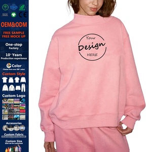 เสื้อสเวตเชิ้ตคอตตอนผ้าเทอร์รี่คอเต่าเฮฟวี่เวท360แกรมขนแปรงสไตล์หรูออกแบบโลโก้ได้ตามต้องการ - Product Image 1