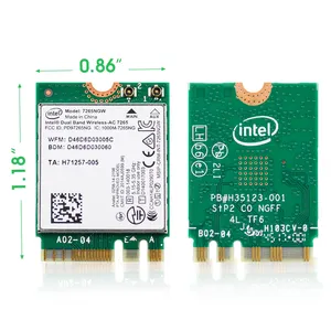 การ์ดเครือข่ายแล็ปท็อปแบบดูอัลแบนด์ 1200Mbps รุ่น 7265NGW รองรับ M.<span class=keywords><strong>2</strong></span> NGFF อะแดปเตอร์ WIFI 802.11ac พร้อมบลูทูธ 4.0 - Product Image 1