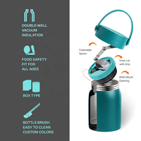 Conteneur alimentaire isotherme en acier inoxydable, vente en gros d'usine, pot alimentaire isolé sous vide