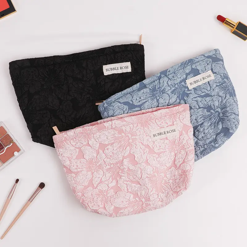 Fashion Cosmetic Bag Make Up Pouch Zipper Simple Ins Style Portable Cosmetic Bag Travel Toilet Makeup Organizer Bag