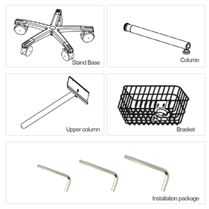 Thép không gỉ thiết bị y tế Xe đẩy giỏ hàng với máy thở màn hình cho bệnh viện khách sạn máy tính máy tính xách tay ECG Máy Trạm - Product Image 4