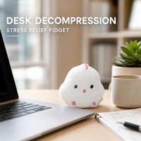 Peluche Poussin Moelleux à Remontée Lente, Jouet Sensoriel Anti-Stress, Décoration de Bureau, Cadeau de Fête