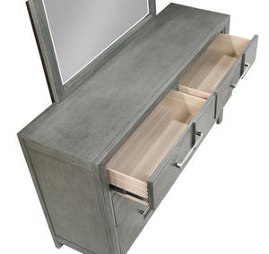 Luxury Convertible Modern Queen 5PC Wood Bedroom <b>Storage</b> Set with LED Headboard Bluetooth Speakers & <b>USB</b> Ports - Product Image 6