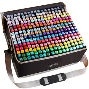 Оптовая Продажа с фабрики, Лидер продаж, разноцветные маркеры для рисования, двухсторонние маркеры для рисования, набор канцелярских принадлежностей - Product Image 1