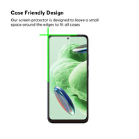 Protecteur d'écran pour Xiaomi Redmi Note 12 Poco X5, couverture complète avant en verre trempé noir 9H