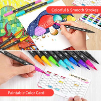 Juego de Marcadores de Arte de Doble Punta con Bolsa para CD de 48/60/80/120 Colores, en Stock de Fábrica, para Niños y Adultos, para Escribir y Pintar