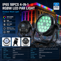 Projecteur LED RGBW Slim 180W IP65 Étanche pour Scène DMX512