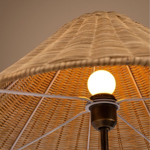 โคมไฟตั้งโต๊ะหินอ่อนธรรมชาติโคมไฟหวาย E27 LED 220V โคมไฟตกแต่งห้องนอนห้องนั่งเล่น - Product Image 5