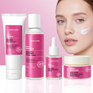 Oem Odm Anti-Aging Reafirmante Colágeno 4 piezas Cuidado de la piel de las mujeres Set Colágeno Cuidado de la cara <span class=keywords><strong>Kit</strong></span> - Product Image 1